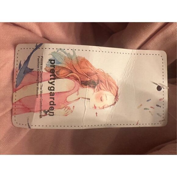 PRETTYGARDEN size medium pink Dress Spring Fashion 2023 One Shoulder Ruched - Picture 8 of 9